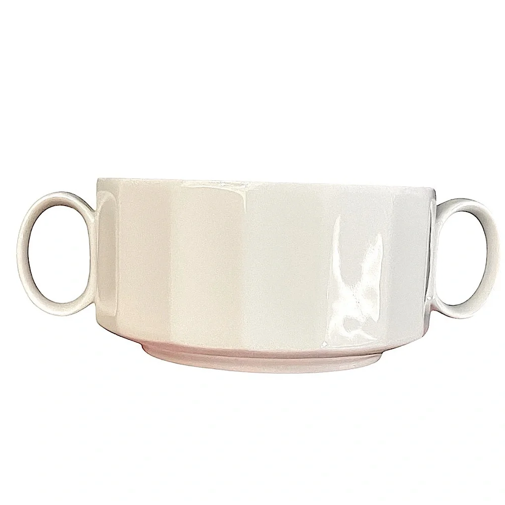 Rosenthal Studio Linie Polygon White Flat Cream Soup Bowl Vintage Germany